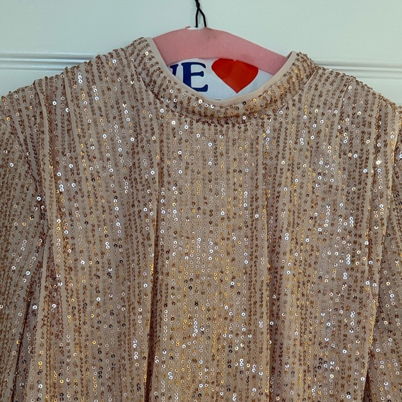 SHEIN Sparkling Sequin Dress - Rose Gold - Picture 2 of 8
